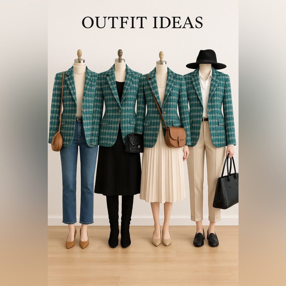 J.Crew Boyfriend Oversized Blazer in Emerald Green Italian Jacquard Wool - 0 - Picture 17 of 17